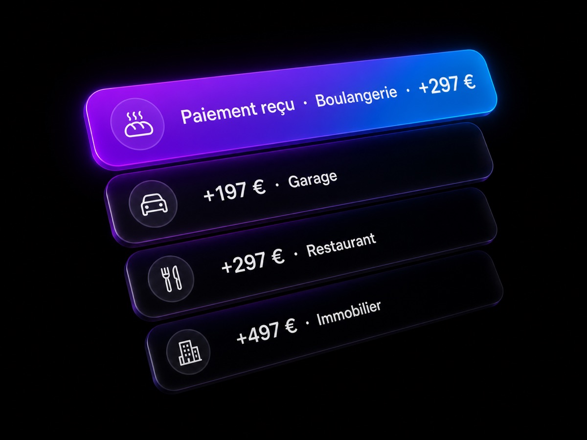 Paiements reçus chaque mois